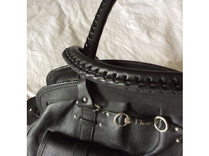 Borsa Christian Dior in pelle nera Nero - vista 5
