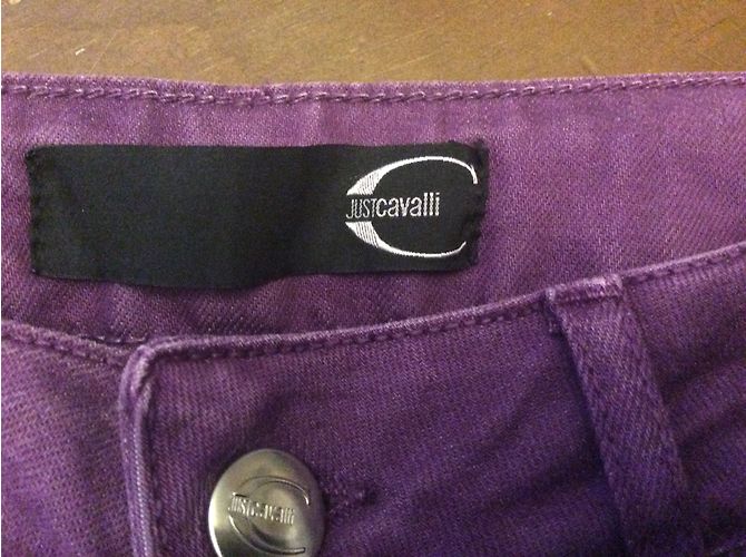 Just Cavalli Jeans Gerade Schnitt Violet Baumwolle Größe 36 Lila - Ansicht 4