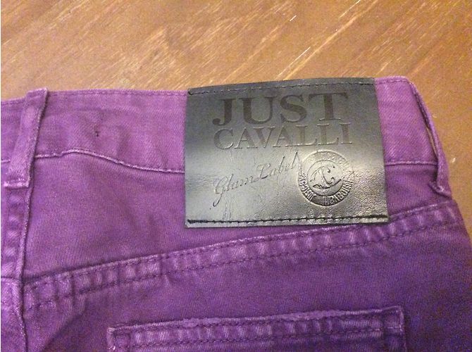 Just Cavalli Jeans Gerade Schnitt Violet Baumwolle Größe 36 Lila - Ansicht 5