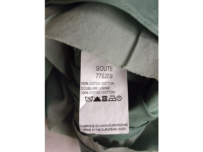 Falda Claudie Pierlot Verde Almendra con Volantes Talla 1 - vista 5