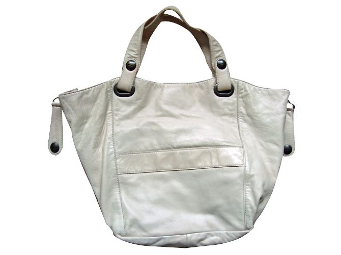 Borsa a mano Gerard Darel in pelle di agnello rosa con pochette - vista 2