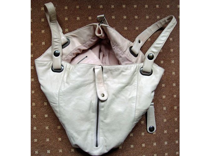 Borsa a mano Gerard Darel in pelle di agnello rosa con pochette - vista 4