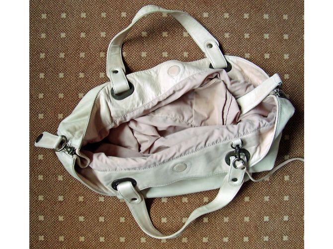 Borsa a mano Gerard Darel in pelle di agnello rosa con pochette - vista 5