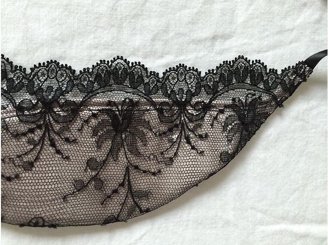 Maschera I.D. Sarrieri in seta e pizzo nero - vista 3