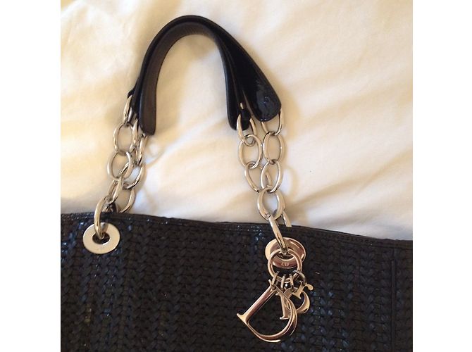 Bolso Christian Dior de cuero trenzado negro - vista 6