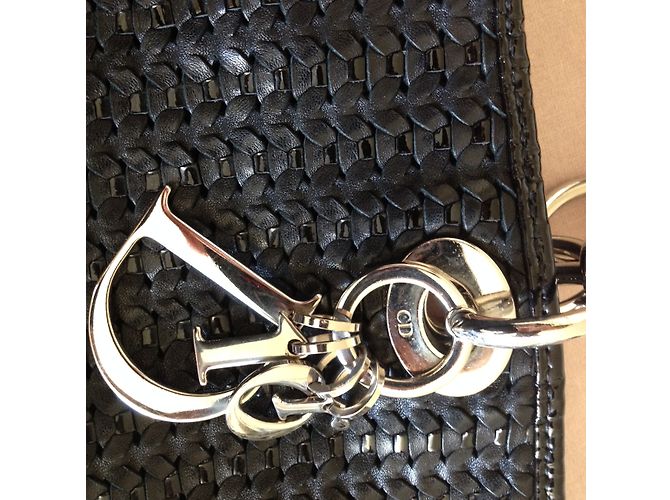 Bolso Christian Dior de cuero trenzado negro - vista 9
