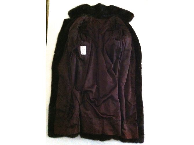 Autre Marque Abrigo de visón marrón Valantin Fourreur Paris Castaño - vista 4