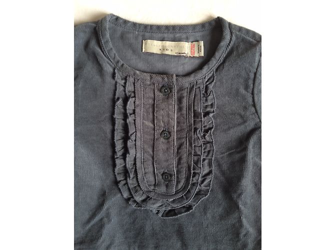 Stella Mc Cartney Stella McCartney Kids Kleid und Pumphose aus blauer Cord-Baumwolle 12 Monate - Ansicht 3