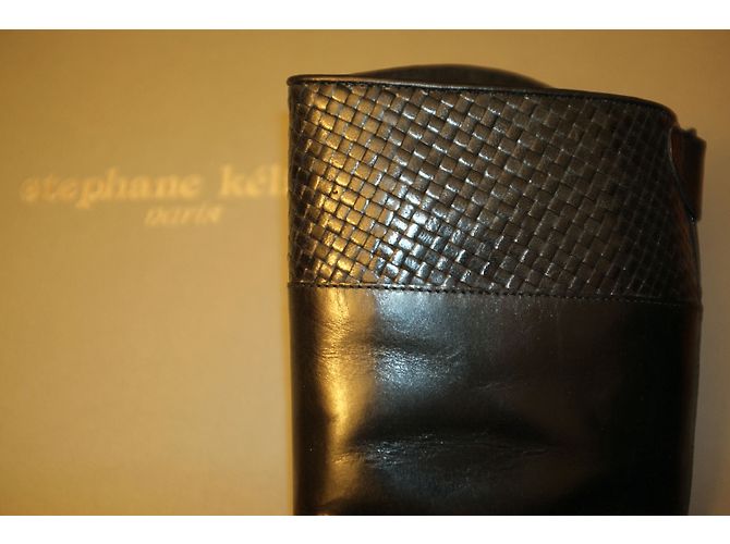 Botas Cavalières Stéphane Kelian de cuero negro - vista 4