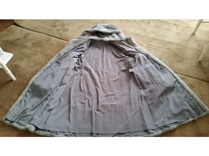 Autre Marque Abrigo de visón gris bluette talla 40 Plata - vista 7