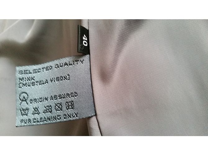 Autre Marque Abrigo de visón gris bluette talla 40 Plata - vista 8