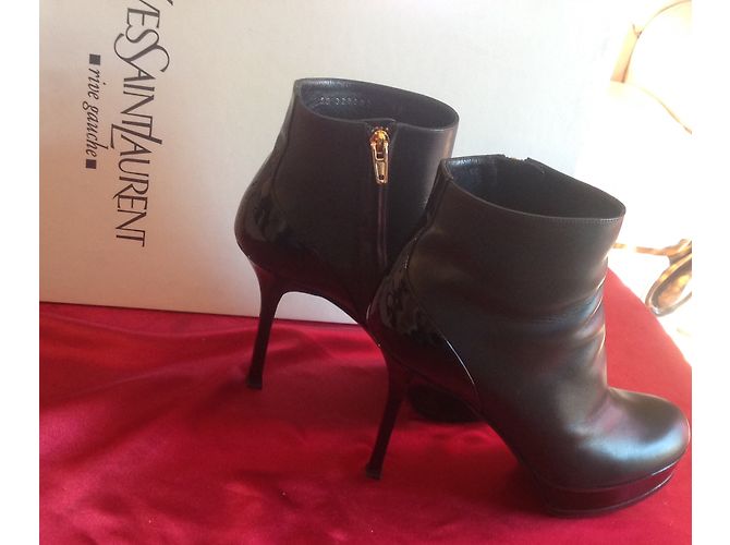 Stivaletti Yves Saint Laurent in pelle nera Nero - vista 7