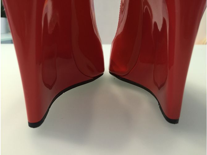 Jimmy Choo Absatzschuhe Orange Lackleder - Ansicht 4