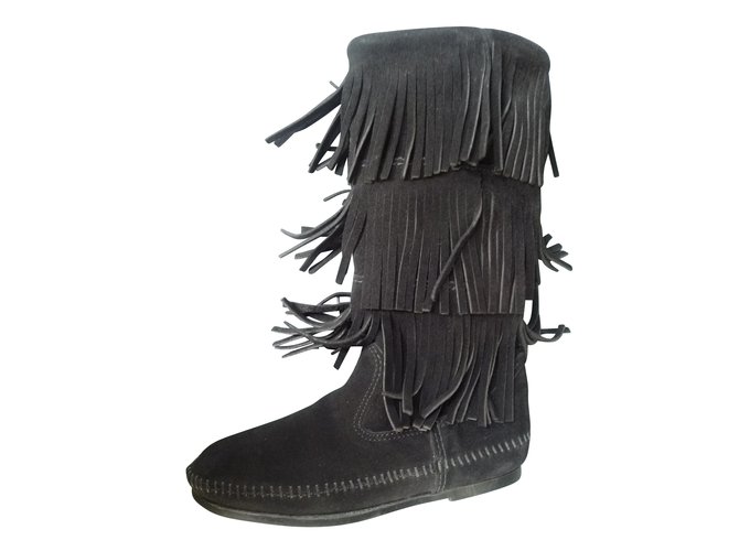 Minnetonka Botas Negro - vista 2