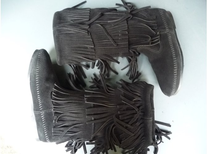 Minnetonka Botas Negro - vista 3