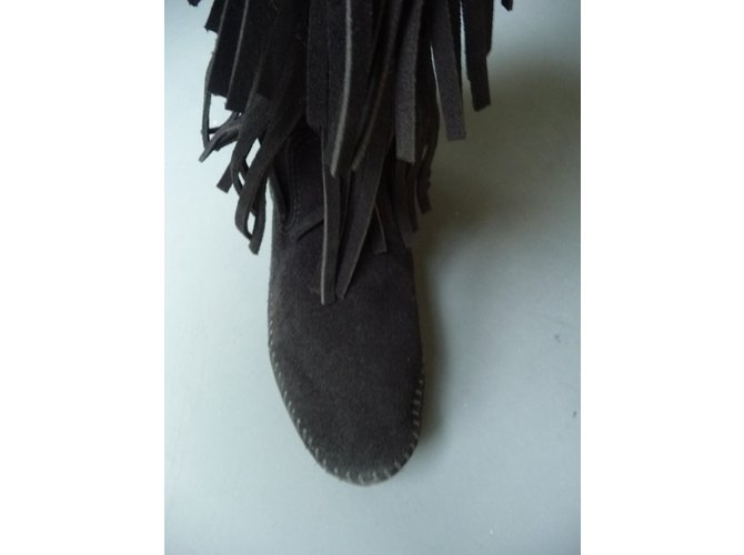 Minnetonka Botas Negro - vista 4