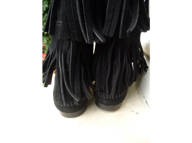 Minnetonka Botas Negro - vista 5