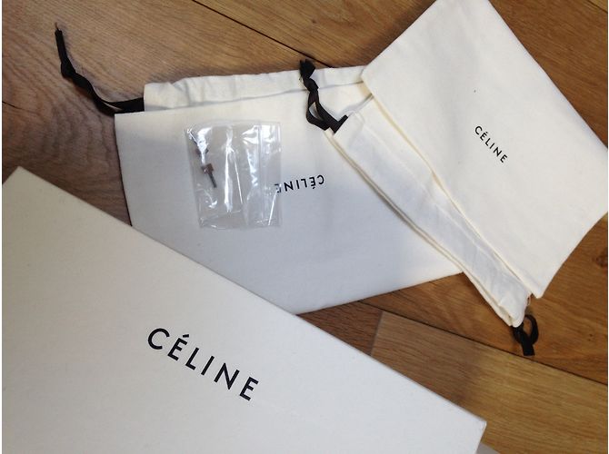 Décolleté Céline in pelle blu scuro a punta - vista 5