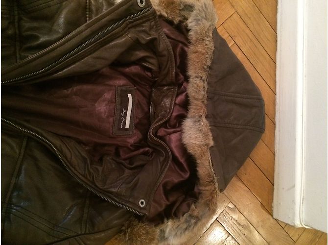 Autre Marque Serge Pariente Jacke aus braunem Lammleder L - Ansicht 3