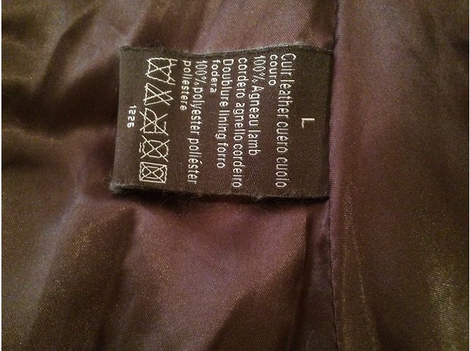Autre Marque Serge Pariente Jacke aus braunem Lammleder L - Ansicht 4