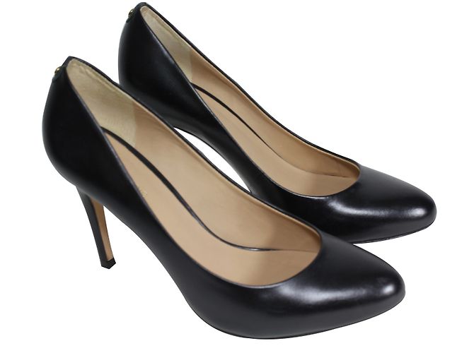 Autre Marque Cosmoparis Pumps aus schwarzem Leder 9 cm Absatz - Ansicht 2