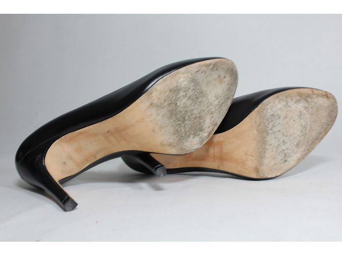 Autre Marque Cosmoparis Pumps aus schwarzem Leder 9 cm Absatz - Ansicht 4