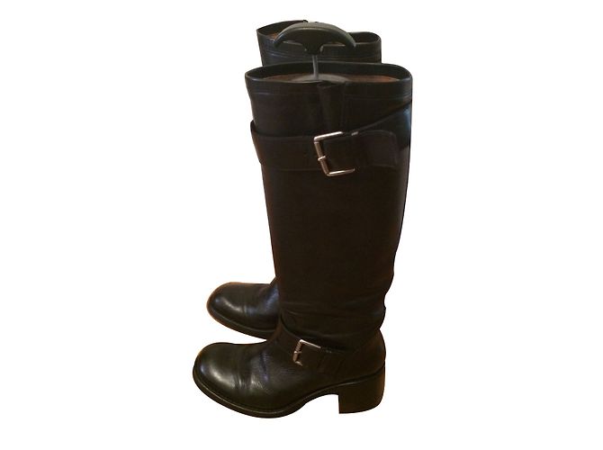 Botas Biker Free Lance Geronimo 7 de Cuero Negro - vista 2