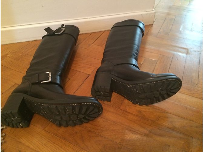 Botas Biker Free Lance Geronimo 7 de Cuero Negro - vista 3