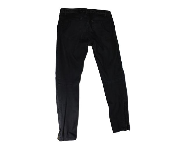 Maje Jeans Schwarz mit Kunstleder Details - Ansicht 2