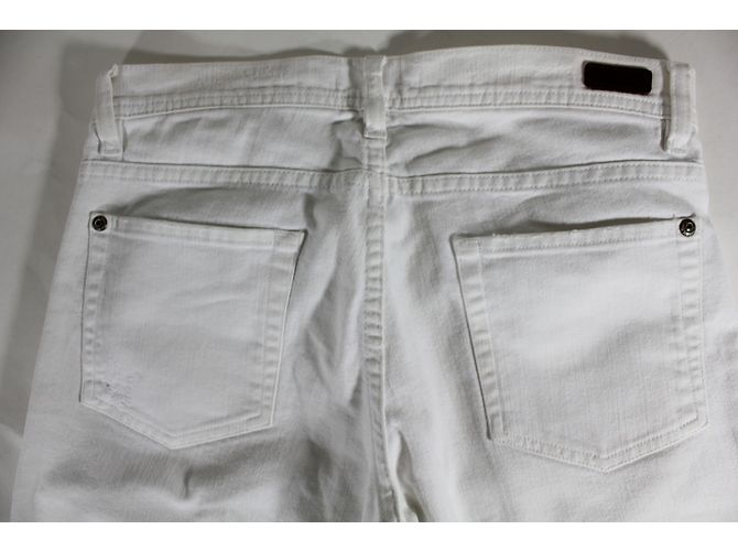 Comptoir Des Cotonniers Pantalones Vaqueros Blancos - vista 4