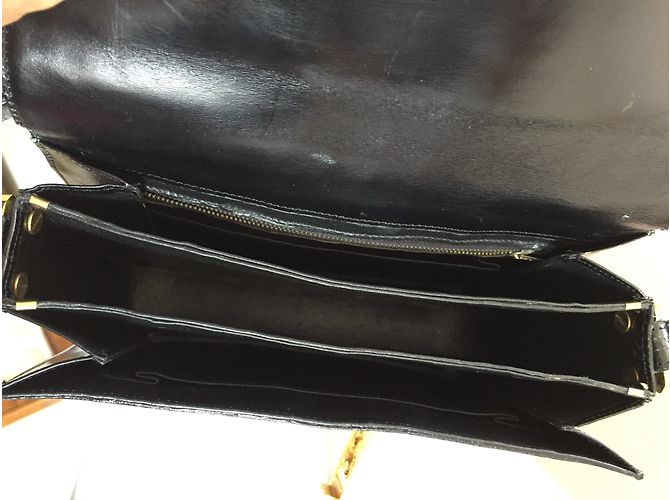 Borsa a tracolla Céline in pelle di coccodrillo nera Nero - vista 7