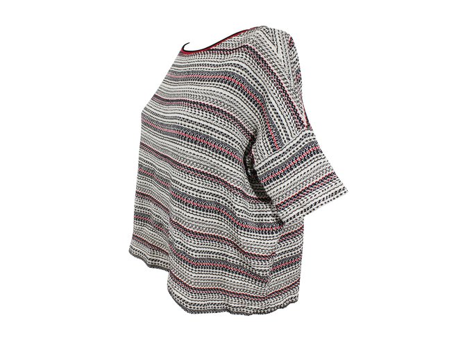 Top Bash Sebes in cotone nero bianco rosso - vista 2