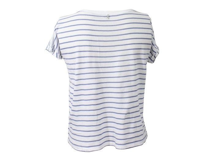 Autre Marque Sud Express Camicia Toiny Rigata Blu Bianca Cotone Bianco - vista 3