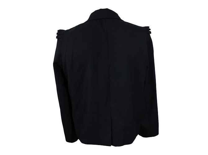 Sandro Schwarze Jacke mit Rüschendetails Größe 40 - Ansicht 3