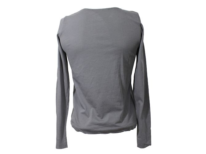 Comptoir Des Cotonniers Camiseta Leon gris de algodón manga larga - vista 3