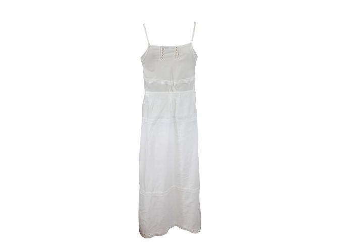 Vestido Maje Blanco de Algodón con Tirantes - vista 3