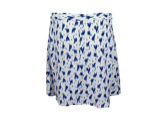 Falda asimétrica Bash Story azul y blanca de viscosa Blanco - vista 2