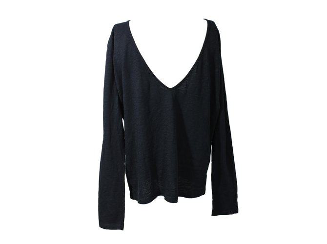 Top Bash in cotone nero con scollo a V Taglia 3 - vista 2