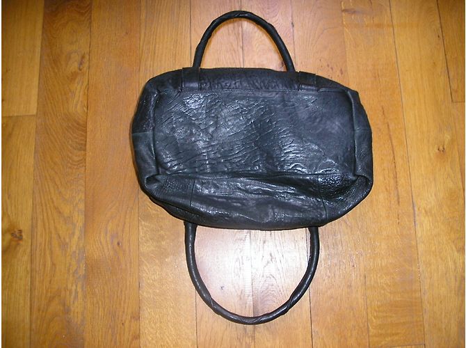 Autre Marque Nannini Borsa Tote in pelle di bufalo nera Nero - vista 3