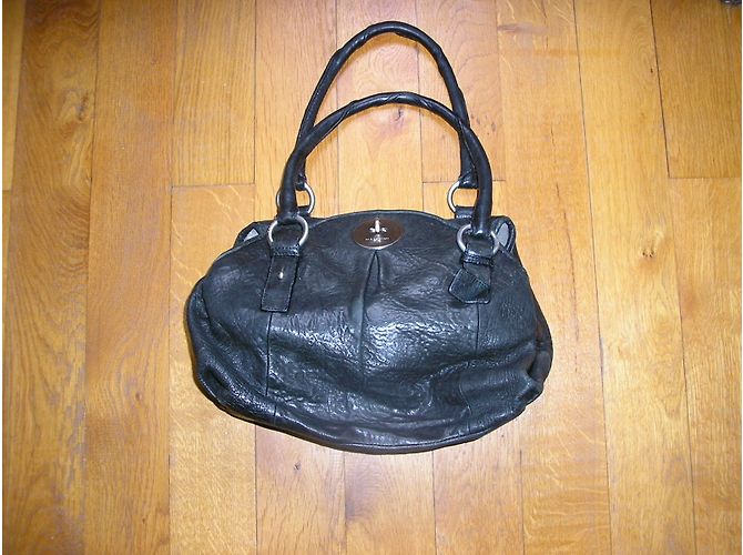 Autre Marque Nannini Borsa Tote in pelle di bufalo nera Nero - vista 4