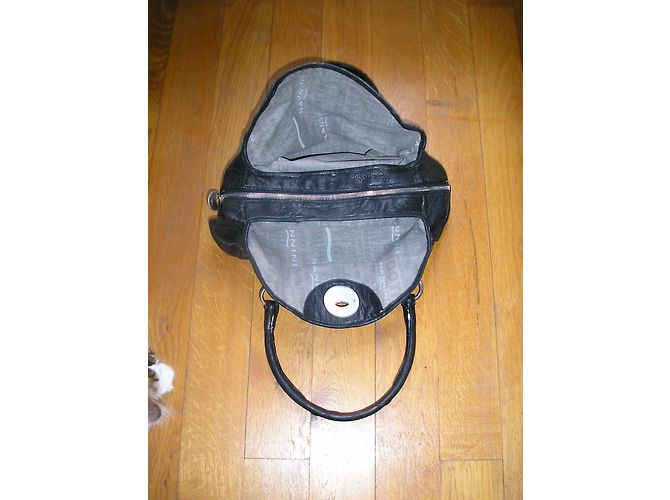 Autre Marque Nannini Borsa Tote in pelle di bufalo nera Nero - vista 5