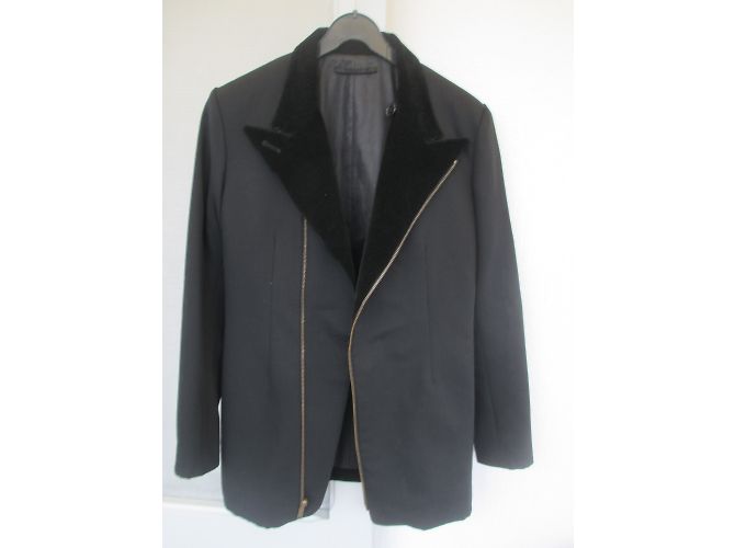 Abrigo Jean Paul Gaultier Negro de Algodón Talla 38 - vista 3