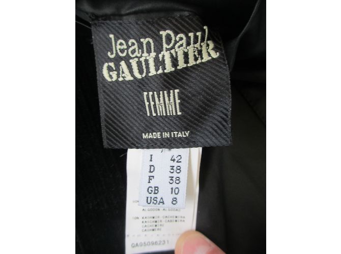 Abrigo Jean Paul Gaultier Negro de Algodón Talla 38 - vista 9