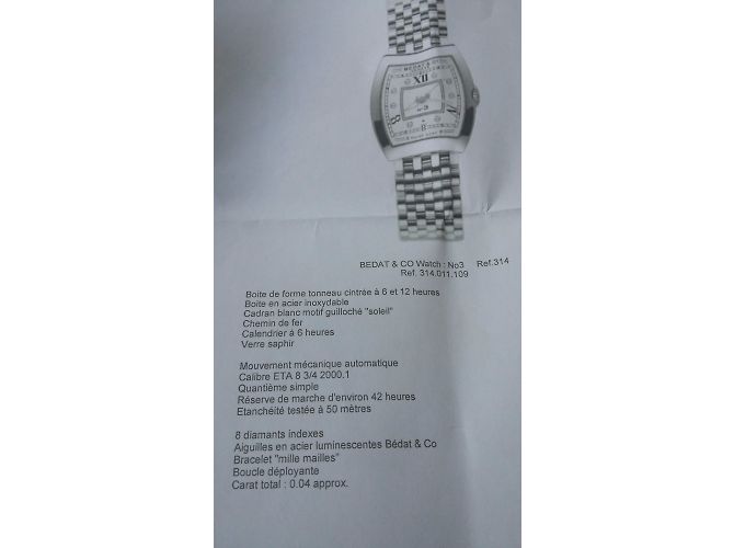 Autre Marque Relógio Tonneau em Aço com Mostrador Guilloché Branco e Diamantes Prata - vista 5
