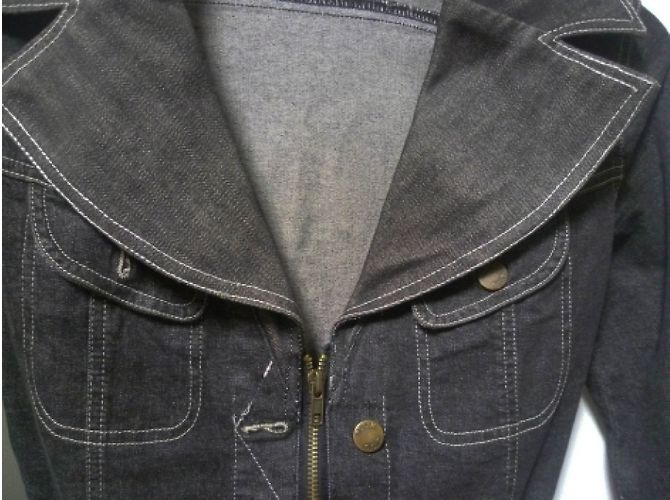 Plein Sud Kleid aus grauem Denim - Ansicht 4