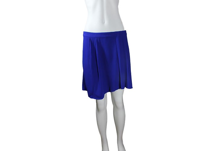 Bash Fory Asymmetrischer Rock Blau Viscose - Ansicht 3