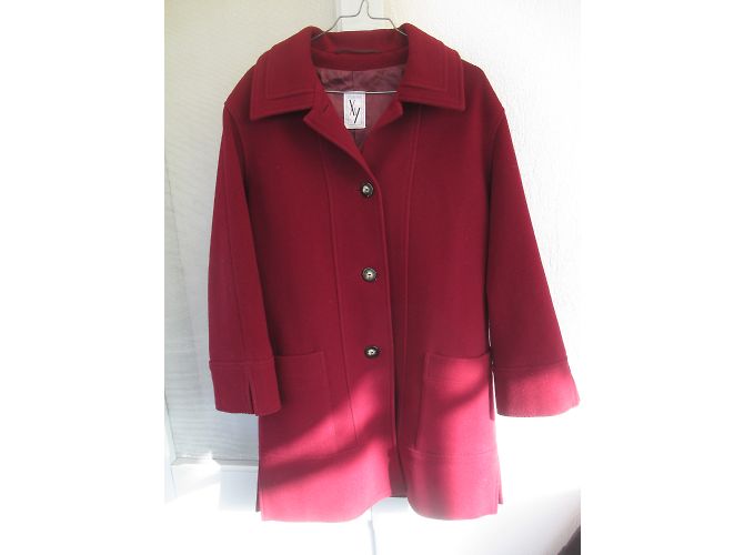 Abrigo Weill Granate de Lana y Cachemira Talla 40 Roja - vista 3
