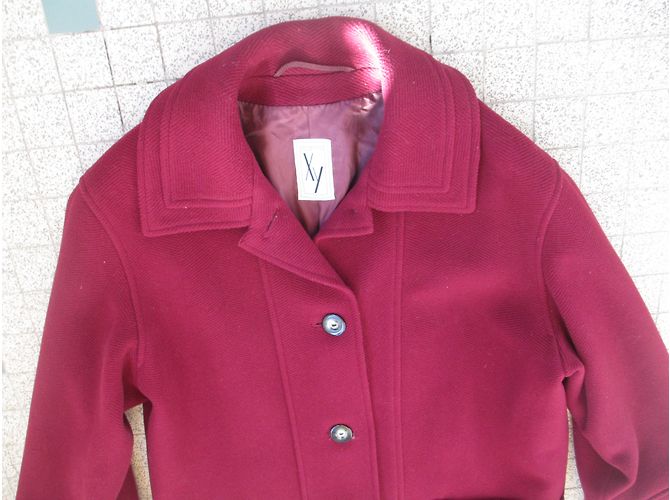 Abrigo Weill Granate de Lana y Cachemira Talla 40 Roja - vista 5