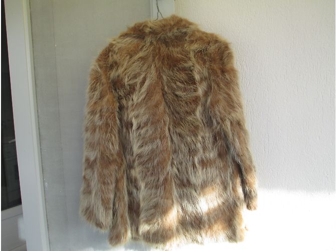 Autre Marque Chaqueta de piel de marmota beige Talla 40 - vista 3