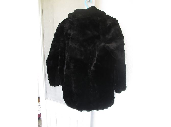 Autre Marque Chaqueta de piel de conejo negro Talla 44 - vista 5